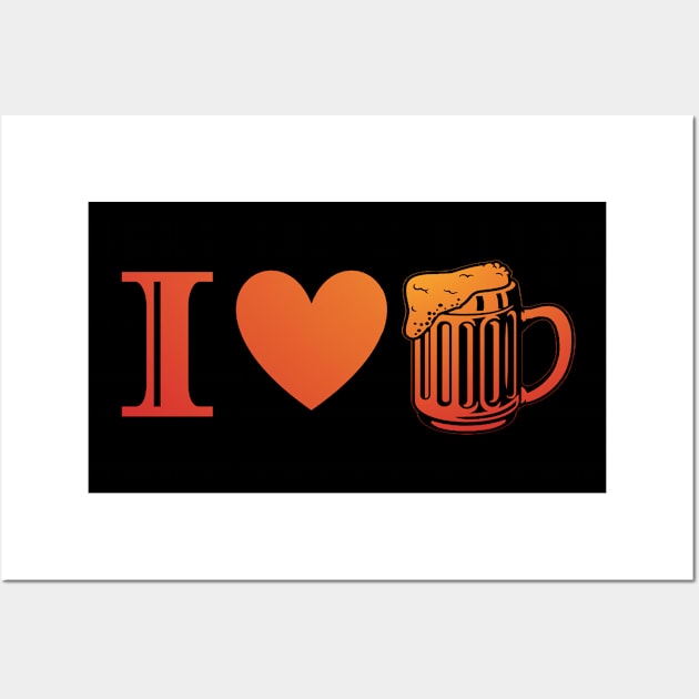 I love beer | Beer lover Wall Art by Dynasty Arts